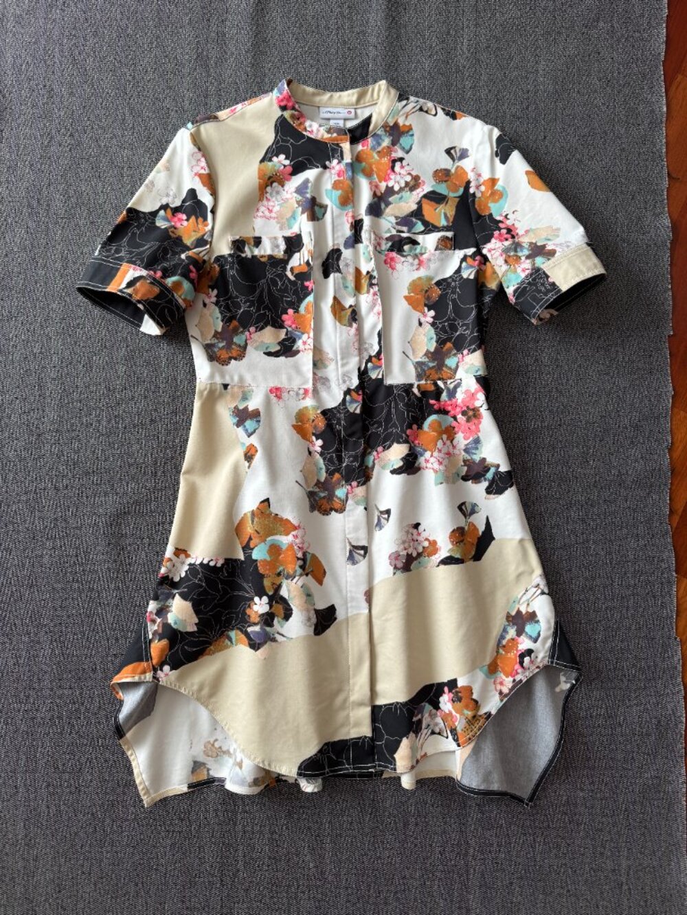 3-1 Phillip Lim Shirt Dress, Floral Abstract Medium - Picture 13 of 16
